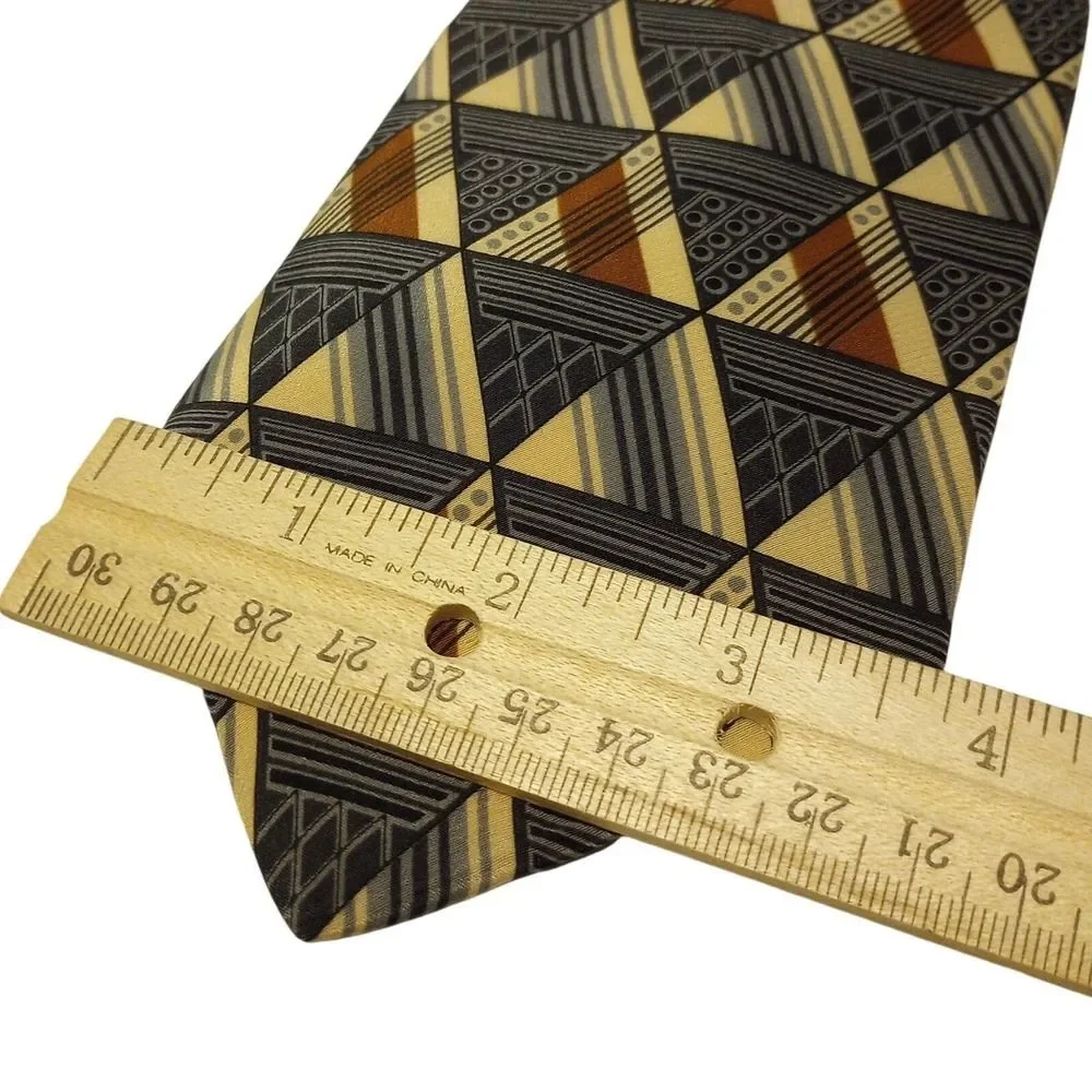 The Arrow Company Mens Vintage Silk Tie Geometric‎ Triangle